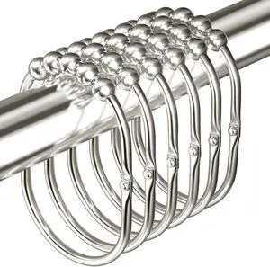 MENGJINGO 12PCS Wide Shower Curtain Hooks Rings, Rust Proof Stainless Steel | Heavy Duty Shower Hooks Rings for Bathroom Shower Rods Curtains Liners, Easy Glide Rollers, Set of 12,Chrome MENGJINGO 12PCS Wide Shower Curtain Hooks Rings, Rust Proof Stainless Steel | Heavy Duty Shower Hooks Rings for Bathroom Shower Rods Curtains Liners, Easy Glide Rollers, Set of 12,Chrome