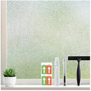 Coavas Frosted Glass Window Privacy Film, Day and Night, 17.5" x 78.7" | Static Cling No Glue Removable, Frosting Opaque Decorative Film, UV Heat Blocking, Renter Friendly for Bathroom Bedroom Door Coavas Frosted Glass Window Privacy Film, Day and Night, 17.5" x 78.7" | Static Cling No Glue Removable, Frosting Opaque Decorative Film, UV Heat Blocking, Renter Friendly for Bathroom Bedroom Door