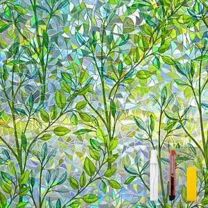 Countewol Window Privacy Film Stain Glass Window Film Rainbow Window Film Window clings Non-Adhesive Reusable Decorative for Room (Leaf Rainbow, 17.5 x 78.7 in) Countewol Window Privacy Film Stain Glass Window Film Rainbow Window Film Window clings Non-Adhesive Reusable Decorative for Room (Leaf Rainbow, 17.5 x 78.7 in)