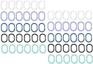60 Pack Plastic C-Shape Shower Curtain Hooks for Bathroom, Shower, Window Rods and Curtains Hangers(5 Colors) 60 Pack Plastic C-Shape Shower Curtain Hooks for Bathroom, Shower, Window Rods and Curtains Hangers(5 Colors)