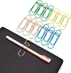 12 Pcs Cute Pen Holder Clips for Notebook, Paperclip Pen Holder | Heart Planner Accessories for Planners and Journals, Fits Pens Under 0.5 Inch 12 Pcs Cute Pen Holder Clips for Notebook, Paperclip Pen Holder | Heart Planner Accessories for Planners and Journals, Fits Pens Under 0.5 Inch