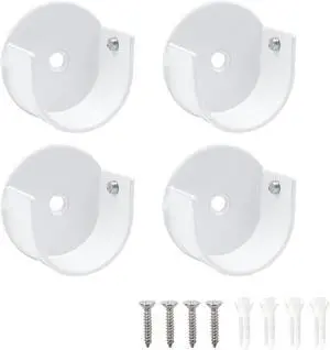 T Tulead White U Shape Shelf Support Bracket Flange Sockets 4PCS | Shower Curtain Rod Holder, Flang Holder, Iron Rod Bracket,1.4"x0.7" T Tulead White U Shape Shelf Support Bracket Flange Sockets 4PCS | Shower Curtain Rod Holder, Flang Holder, Iron Rod Bracket,1.4"x0.7"