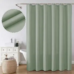 OVZME Zora Sage Green Shower Curtain for Bathroom, Fabric Shower Curtain Bath Decoration - Soft Cloth Hotel Spa Quality, Water Repellent, Modern Shower Curtain Set with 12 Hooks, Grommets Top, 72Wx72L OVZME Zora Sage Green Shower Curtain for Bathroom, Fabric Shower Curtain Bath Decoration - Soft Cloth Hotel Spa Quality, Water Repellent, Modern Shower Curtain Set with 12 Hooks, Grommets Top, 72Wx72L