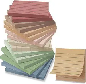 (16 Pack) Lined Sticky Notes 3x3 in Ruled Stickies,Vintage Colors | Super Sticking Power Memo Pads,Post on Windows Doors,Recyclable,Easy to Write on (16 Pack) Lined Sticky Notes 3x3 in Ruled Stickies,Vintage Colors | Super Sticking Power Memo Pads,Post on Windows Doors,Recyclable,Easy to Write on