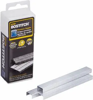 Bostitch Office Standard Staples, 1/4 Inch Plastic Box, 5000 Count Bostitch Office Standard Staples, 1/4 Inch Plastic Box, 5000 Count