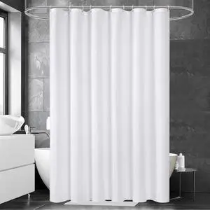 UFRIDAY White Shower Curtain 72 x 72 inch, Hotel Fabric Machine Washable Shower Curtain Liner Waterproof Repellent Modern Home Bath Curtain UFRIDAY White Shower Curtain 72 x 72 inch, Hotel Fabric Machine Washable Shower Curtain Liner Waterproof Repellent Modern Home Bath Curtain