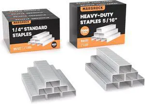 Marsrock Staples, 6000 Count Assorted Set, 4000 1/4" + 2000 5/16" Staples | Standard Office Staples for Desktop Staplers, 6 Pack Marsrock Staples, 6000 Count Assorted Set, 4000 1/4" + 2000 5/16" Staples | Standard Office Staples for Desktop Staplers, 6 Pack