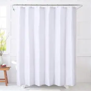Fabric Bathroom Shower Curtain Liner,Waterproof Polyester Liner with Grommets and Magnets for Bathroom,Bathtub,Hotel,54 x 78 Inches,White Fabric Bathroom Shower Curtain Liner,Waterproof Polyester Liner with Grommets and Magnets for Bathroom,Bathtub,Hotel,54 x 78 Inches,White