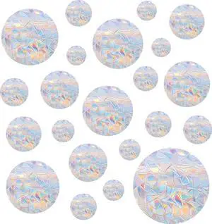 36PCS Circle Window Clings - Anti-Collision Window Decals to Save Birds from Window Collisions,Non Adhesive Prismatic Vinyl Window Clings, Rainbow Stickers 36PCS Circle Window Clings - Anti-Collision Window Decals to Save Birds from Window Collisions,Non Adhesive Prismatic Vinyl Window Clings, Rainbow Stickers