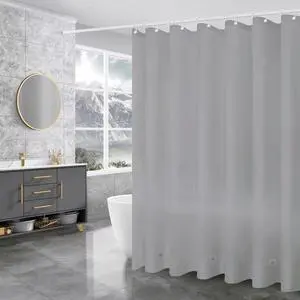 Grey Shower Curtain Liner,PEVA Shower Liner for Bathtubs Waterproof Bathroom Curtain with Weighted Stones 72 W x 72 H Inches,Plastic Grey Shower Curtain Liner,PEVA Shower Liner for Bathtubs Waterproof Bathroom Curtain with Weighted Stones 72 W x 72 H Inches,Plastic