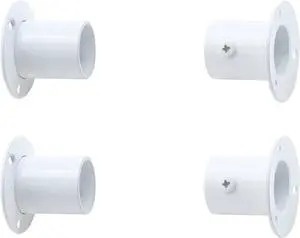 Coshar 4 PCS 1-Inch(25mm) Stainless Steel Flange Rod End Holder- White | Shower Closet Pole End Support Socket Bracket Support, Flange Rod Holder Closet Pole, Adjustable Tightness Coshar 4 PCS 1-Inch(25mm) Stainless Steel Flange Rod End Holder- White | Shower Closet Pole End Support Socket Bracket Support, Flange Rod Holder Closet Pole, Adjustable Tightness