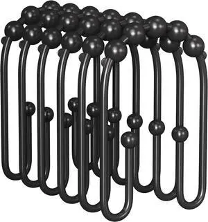 AmazerBath Shower Curtain Hooks Rings, Metal Shower Curtain Rings, Black Shower Curtain Hooks Rust Proof Double Hook Shower Hooks for Shower Curtain and Liner, Shower Rod Hooks Bathroom 12Pcs AmazerBath Shower Curtain Hooks Rings, Metal Shower Curtain Rings, Black Shower Curtain Hooks Rust Proof Double Hook Shower Hooks for Shower Curtain and Liner, Shower Rod Hooks Bathroom 12Pcs