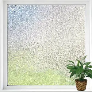 Window Privacy Film, Frosted Stained Glass Window Film, Static Cling Non-Adhesive Heat Control UV Blocking Window Clings Sticker Decorative for Bathroom Home Door 17.5" x 78.7" Window Privacy Film, Frosted Stained Glass Window Film, Static Cling Non-Adhesive Heat Control UV Blocking Window Clings Sticker Decorative for Bathroom Home Door 17.5" x 78.7"