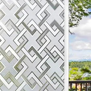 Finnez Decorative Privacy Window Film, 3D Rhombus Pattern, 17.5 x 78.7 in | Static Cling Peel & Stick Removable, Day & Night Privacy Frosted, Renter Friendly Decorative for Front Door Glass Finnez Decorative Privacy Window Film, 3D Rhombus Pattern, 17.5 x 78.7 in | Static Cling Peel & Stick Removable, Day & Night Privacy Frosted, Renter Friendly Decorative for Front Door Glass