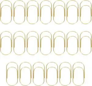20 Pcs Jumbo Paper Clips 2 Inch (50mm), Large Gold Paperclips, Non-Skid Smooth Steel Wire, Oversized Wide Clips for Office School Planner Bookmarks 20 Pcs Jumbo Paper Clips 2 Inch (50mm), Large Gold Paperclips, Non-Skid Smooth Steel Wire, Oversized Wide Clips for Office School Planner Bookmarks
