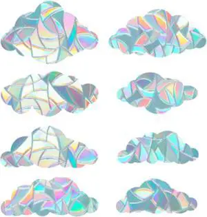 GORGECRAFT 8Pcs Large Rainbow Window Clings 3D Decorative Window Film Cloud Shape Anti-Collision Stickers Door Static Cling for Kitchen Dining Room Bedroom GORGECRAFT 8Pcs Large Rainbow Window Clings 3D Decorative Window Film Cloud Shape Anti-Collision Stickers Door Static Cling for Kitchen Dining Room Bedroom