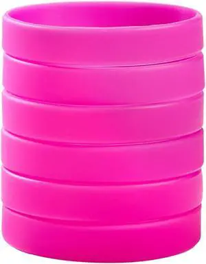 Wholesale 6pcs/pack Rubber Bracelets Silicone Wristbands for Men,Women&Teens for Party Favors,Events,Sports,Classroom Funny,Training and Office- Purple 7" Wholesale 6pcs/pack Rubber Bracelets Silicone Wristbands for Men,Women&Teens for Party Favors,Events,Sports,Classroom Funny,Training and Office- Purple 7"
