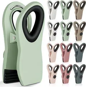 TACGEA 12 Pack Bag Clips, Magnetic Chip Clips, Neutral Colors | Heavy Duty Plastic Clips for Office, Paper Sheets, Refrigerator TACGEA 12 Pack Bag Clips, Magnetic Chip Clips, Neutral Colors | Heavy Duty Plastic Clips for Office, Paper Sheets, Refrigerator