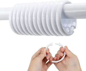 Plastic Shower Curtain Hooks 12 Pack Clear O-Shaped Rings Glide Smoothly on Bathroom Shower Rod Noise Free Durable Stylish Shower Clips for Curtains Ideal for Home and Bathroom Plastic Shower Curtain Hooks 12 Pack Clear O-Shaped Rings Glide Smoothly on Bathroom Shower Rod Noise Free Durable Stylish Shower Clips for Curtains Ideal for Home and Bathroom