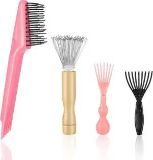Nogeqi 4pcs Hair Brush Cleaning Tool, Brush Cleaner Tool, Comb Cleaner, Hairbrush Cleaner Metal Wire Hairbrush Cleaning Tool for Home And Salon Use (4 Style) Nogeqi 4pcs Hair Brush Cleaning Tool, Brush Cleaner Tool, Comb Cleaner, Hairbrush Cleaner Metal Wire Hairbrush Cleaning Tool for Home And Salon Use (4 Style)