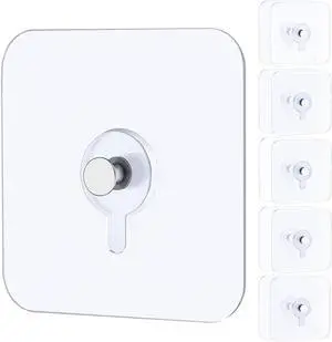 Uniclife 10 Pcs Self Adhesive Picture Hooks 40 lbs Load No Drill Screw Stickers 2.64" Heavy Duty Picture Hangers Without Nails Wall Hooks for Hanging Waterproof Frame Hangers Sticky Hooks for Bathroom Uniclife 10 Pcs Self Adhesive Picture Hooks 40 lbs Load No Drill Screw Stickers 2.64" Heavy Duty Picture Hangers Without Nails Wall Hooks for Hanging Waterproof Frame Hangers Sticky Hooks for Bathroom