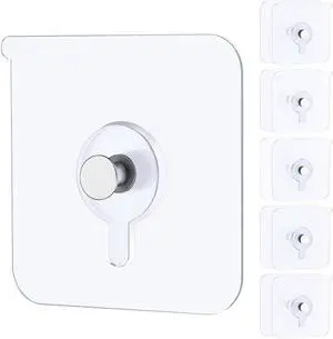 Uniclife 10 Pcs Adhesive Picture Hooks, No Drill Screw Stickers | 20 lbs load, 2.2" size, heavy duty picture hangers without nails, hooks for hanging frame hanger, for bathroom kitchen Uniclife 10 Pcs Adhesive Picture Hooks, No Drill Screw Stickers | 20 lbs load, 2.2" size, heavy duty picture hangers without nails, hooks for hanging frame hanger, for bathroom kitchen