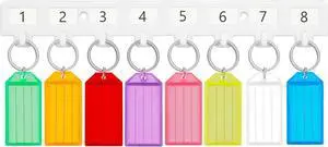 Uniclife Key Tag Rack, Hook Style Wall Mount Key Holder | Plastic Hook-Style Wall Rack Keeps Labeled Keys Organized with Transparent Tough Key Tag Identifiers in 8 Assorted Colors. Uniclife Key Tag Rack, Hook Style Wall Mount Key Holder | Plastic Hook-Style Wall Rack Keeps Labeled Keys Organized with Transparent Tough Key Tag Identifiers in 8 Assorted Colors.