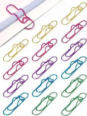 15 Pcs Colorful Metal Pen Clips, Pen Holder Clips for Notebook Journal and Book, Paper Clips Bookmarks for Students, Professionals, and Teachers (2.76 × 0.8 inch) 15 Pcs Colorful Metal Pen Clips, Pen Holder Clips for Notebook Journal and Book, Paper Clips Bookmarks for Students, Professionals, and Teachers (2.76 × 0.8 inch)