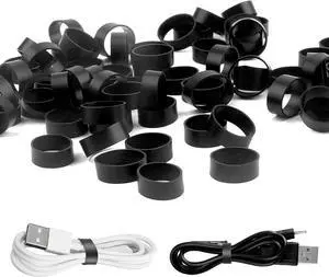 100 PCS Black Silicone Rubber Bands 0.5 Inch Small - Strong Heavy Duty Rubberbands Non-slip Elastic Rubber Bands for Wire, Cord, Cable Management in Home, Office, School 100 PCS Black Silicone Rubber Bands 0.5 Inch Small - Strong Heavy Duty Rubberbands Non-slip Elastic Rubber Bands for Wire, Cord, Cable Management in Home, Office, School