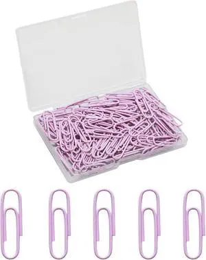 100 Pcs Purple Paper Clips, 1.1 Inch (28mm) Colorful Paperclips | Vinyl Coated, Colored Paper Clips, Rust Proof, for Office, School, DIY, Bookmarks and Document Organization 100 Pcs Purple Paper Clips, 1.1 Inch (28mm) Colorful Paperclips | Vinyl Coated, Colored Paper Clips, Rust Proof, for Office, School, DIY, Bookmarks and Document Organization
