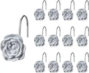 SUQ I OME Blue Small Flower Resin Shower Curtain Hooks, 12PCS | Decorative, Rings for Bathroom Baby Room SUQ I OME Blue Small Flower Resin Shower Curtain Hooks, 12PCS | Decorative, Rings for Bathroom Baby Room