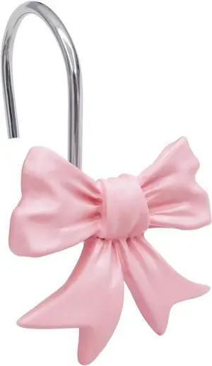 CHICTIE Decorative Shower Curtain Hooks, Bow Knot Shower Curtain Rings Hooks for Bathroom Baby Kids Room Rustproof Shower Hooks (Pink) CHICTIE Decorative Shower Curtain Hooks, Bow Knot Shower Curtain Rings Hooks for Bathroom Baby Kids Room Rustproof Shower Hooks (Pink)