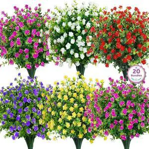 Bassion Artificial Flowers for Outdoors Decoration UV Resistant, Colorful | faux plants, fake plastic eucalyptus, greenery stems, indoor outdoor use, Garden fence patio window box porch planter decor Bassion Artificial Flowers for Outdoors Decoration UV Resistant, Colorful | faux plants, fake plastic eucalyptus, greenery stems, indoor outdoor use, Garden fence patio window box porch planter decor