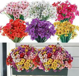 24 Bundles Artificial Flowers for Outdoor Indoor Garden Home Decoration, Plastic Flowers Decoration,Artificial Plants for Indoor Outside Garden Home Wedding Farmhouse (Mix 6 Color) 24 Bundles Artificial Flowers for Outdoor Indoor Garden Home Decoration, Plastic Flowers Decoration,Artificial Plants for Indoor Outside Garden Home Wedding Farmhouse (Mix 6 Color)