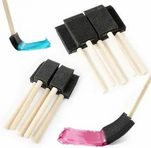 12 Pcs Foam Paint Brushes Set, 1" & 1.5", for Painting, Staining, Varnish | Wooden Handle, Dense Foam Sponge, Lightweight, Washable & Reusable, Great for DIY Crafts, Acrylic Paint & Mod Podge 12 Pcs Foam Paint Brushes Set, 1" & 1.5", for Painting, Staining, Varnish | Wooden Handle, Dense Foam Sponge, Lightweight, Washable & Reusable, Great for DIY Crafts, Acrylic Paint & Mod Podge