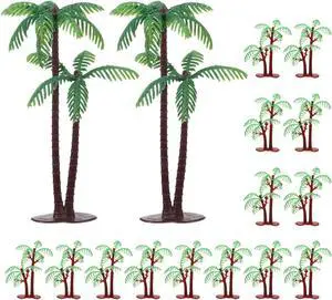 Palm Tree Cake Topper, 16 Pcs Mini Fake Palm Tree Decor Mini Coconut Trees | Model Artificial Tropical Rainforest Greenery Plant Decoration for Micro Aquarium Garden Building Landscape Sandbox Palm Tree Cake Topper, 16 Pcs Mini Fake Palm Tree Decor Mini Coconut Trees | Model Artificial Tropical Rainforest Greenery Plant Decoration for Micro Aquarium Garden Building Landscape Sandbox