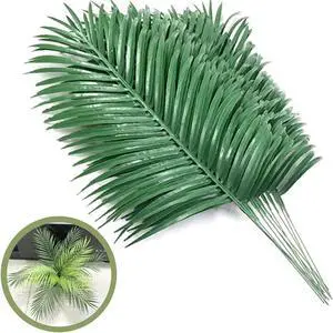 SzJias 12 Pcs Artificial Palm Leaves Palm Branches Plants Tropical Greenery Plant for Leaves Hawaiian Jungle Party for Decorations SzJias 12 Pcs Artificial Palm Leaves Palm Branches Plants Tropical Greenery Plant for Leaves Hawaiian Jungle Party for Decorations