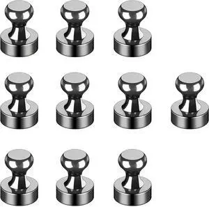 Strong Fridge Magnets, 10 Pcs, 12 x 16mm, Black, Heavy Duty Magnetic Push Pins for Refrigerator, Whiteboard, Office, Classroom, Kitchen & Locker Decor Strong Fridge Magnets, 10 Pcs, 12 x 16mm, Black, Heavy Duty Magnetic Push Pins for Refrigerator, Whiteboard, Office, Classroom, Kitchen & Locker Decor