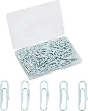 100 Pcs Light Blue Paper Clips, 1.1 Inch (28mm) Colorful Paperclips | Vinyl Coated, Colored Paper Clips, Rust Proof, for Office, School, DIY, Bookmarks and Document Organization 100 Pcs Light Blue Paper Clips, 1.1 Inch (28mm) Colorful Paperclips | Vinyl Coated, Colored Paper Clips, Rust Proof, for Office, School, DIY, Bookmarks and Document Organization