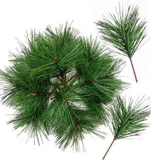 Artificial Green Pine Needles Branches Fake Small Pine Twigs Stems Evergreen Picks 30 Branch for Christmas Greenery Arrangements Wreaths Holiday Tree Decorations Artificial Green Pine Needles Branches Fake Small Pine Twigs Stems Evergreen Picks 30 Branch for Christmas Greenery Arrangements Wreaths Holiday Tree Decorations