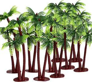 10pcs Plastic Palm Tree Model Trees - Miniature Palm Trees: Fake Plastic Trees for Plant Pots Bonsai Craft Micro Landscape DIY Decor 10pcs Plastic Palm Tree Model Trees - Miniature Palm Trees: Fake Plastic Trees for Plant Pots Bonsai Craft Micro Landscape DIY Decor