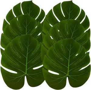 Hopeak Artificial Palm Leaves 24 Pieces Large Palm Leaves for Hawaiian Luau Party Jungle Beach Theme Party Birthday Table and Wall Decorations Hopeak Artificial Palm Leaves 24 Pieces Large Palm Leaves for Hawaiian Luau Party Jungle Beach Theme Party Birthday Table and Wall Decorations