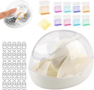 Paper Clip Holder, Magnetic Paperclip Holders for Desk, No-n-slip Paperclip Dispenser Holder with 110pcs Clips for School Office Supplies(COLOR:white) Paper Clip Holder, Magnetic Paperclip Holders for Desk, No-n-slip Paperclip Dispenser Holder with 110pcs Clips for School Office Supplies(COLOR:white)