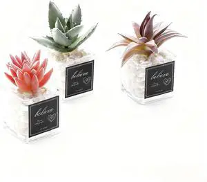 3 Pack Fake Plants Mini Artificial Greenery, Faux Plants in Glass Pots, Small Artificial Plants for Bedroom Aesthetic Living Room Office Shelf Bathroom Decor 3 Pack Fake Plants Mini Artificial Greenery, Faux Plants in Glass Pots, Small Artificial Plants for Bedroom Aesthetic Living Room Office Shelf Bathroom Decor