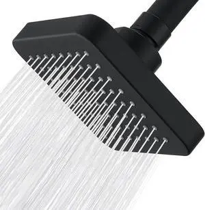 High Pressure Shower Head - 4 Powerful Bathroom Pressure Boosting Rain Showerhead - Perfect Universal Replacement for Square Rainfall Shower Heads(Matte Black) High Pressure Shower Head - 4 Powerful Bathroom Pressure Boosting Rain Showerhead - Perfect Universal Replacement for Square Rainfall Shower Heads(Matte Black)