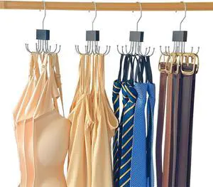 4 Pack Tank Top Hanger,Bra Hangers for Closet Organizer | Wooden Bra Storage Organizer with 8 Rotatable Metal Hooks for Space Saving,Foldable Bras Holder for Belts,Tank Tops (Black) 4 Pack Tank Top Hanger,Bra Hangers for Closet Organizer | Wooden Bra Storage Organizer with 8 Rotatable Metal Hooks for Space Saving,Foldable Bras Holder for Belts,Tank Tops (Black)