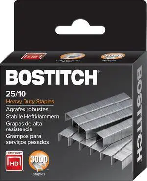 PaperPro "Bostitch 25/10 High-Capacity Staples, 3/8"" Leg Length, 3000/Box (1962)", silver PaperPro "Bostitch 25/10 High-Capacity Staples, 3/8"" Leg Length, 3000/Box (1962)", silver