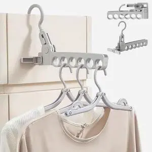 Folding Clothes Hanger Drying Rack,Travel Essentials for Laundry,Portable and Collapsible with Hook,Essentials for Cruise,Vacation,Camping,RV,Road Trip,Hotel,Business Travel, Student Apartment (Grey) Folding Clothes Hanger Drying Rack,Travel Essentials for Laundry,Portable and Collapsible with Hook,Essentials for Cruise,Vacation,Camping,RV,Road Trip,Hotel,Business Travel, Student Apartment (Grey)