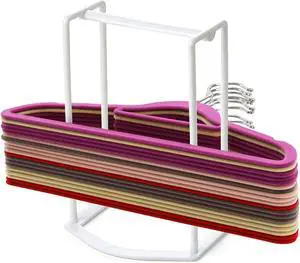 Hanger Stacker Organizer Stand, White Portable Clothes Hanger Holder | Laundry Room Storage Organizer Rack Hanger Stacker Organizer Stand, White Portable Clothes Hanger Holder | Laundry Room Storage Organizer Rack