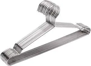 Hangers 10 Pack Clothes Hanger Strong Heavy Duty Stainless Steel Metal Ultra Thin Space Saving Wire Hangers 16.5in by WYCQKL Hangers 10 Pack Clothes Hanger Strong Heavy Duty Stainless Steel Metal Ultra Thin Space Saving Wire Hangers 16.5in by WYCQKL